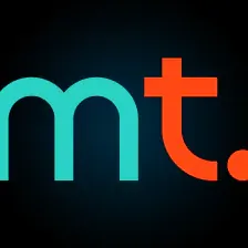 โลโก้ mt. ตัวอักษรสีเขียวมิ้นต์