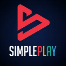 โลโก้ SimplePlay ลูกศรสีแดงชมพู